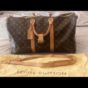 AUTH Louise Vuitton Bandouliere Keepall 50